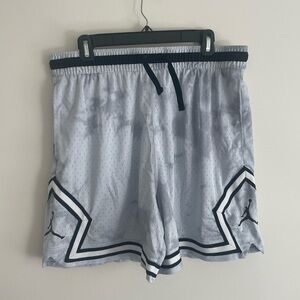 Nike Mens Jordan Jumpman Dri-Fit Diamond Shorts Gray/Black Tie Dye XL
